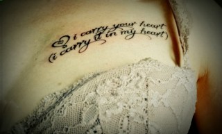 Tattoo - I carry your heaert (I carry it in my heart)