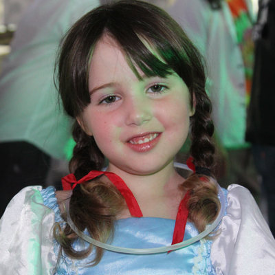 Zoe dressed as Dorothy from the Wizard of Oz