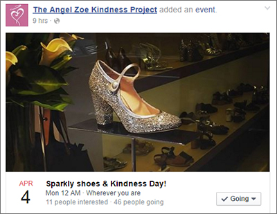 A day for being kind while wearing sparkly shoes.